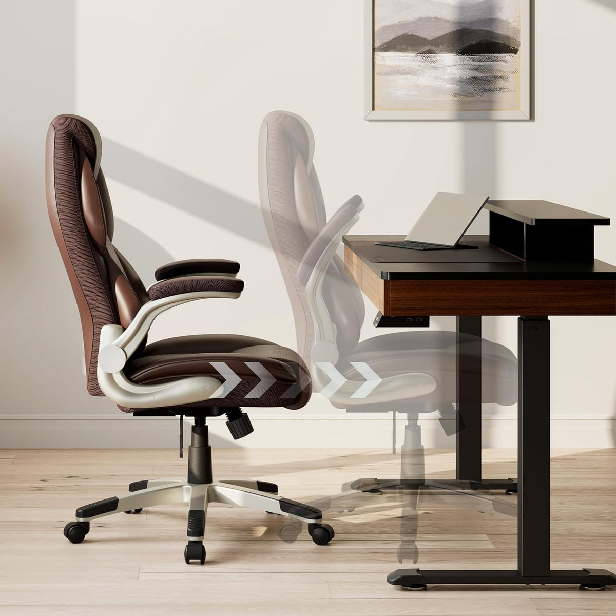 EUREKA ERGONOMIC Office Chair, Home Office Computer Chair Made of Leather High Back