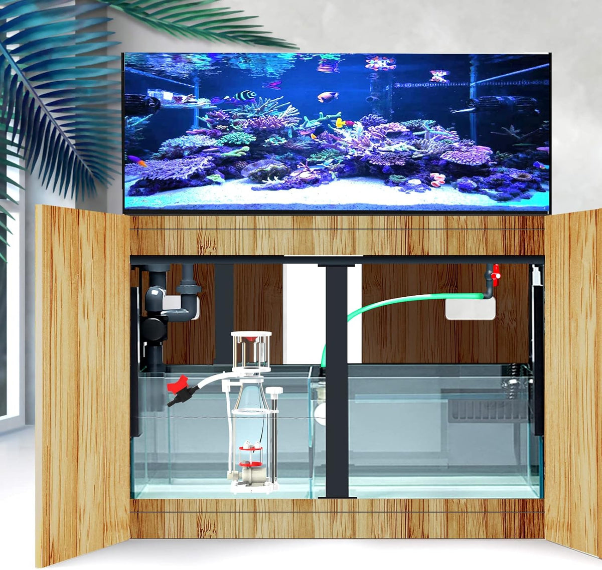 MagTool Aquarium in-Sump DC Protein Skimmer, met regelbare DC Pinwheel pomp voor maximaal 30-120 Gal Reef Tank (N100 Plus)