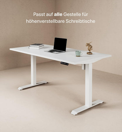 Desktronic Tafelblad 180 x 80 cm - Perfect voor het in hoogte verstelbare bureau, eettafels en meer - gemaakt in Europa - 25 mm stevig tafelblad duurzaam (eikenhout)