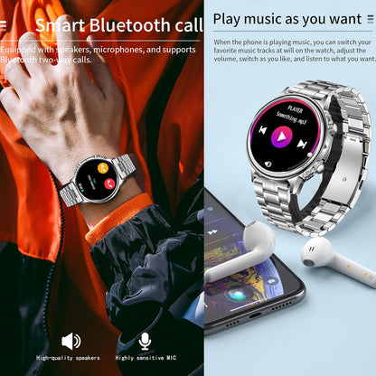 Smartwatch Dames met Bellen/Kiezen via Bluetooth, Smart Watch voor Dames, Slaapmonitor Menstruatie volgen, Calorie Stappenteller Stopwatch Smart Activity-Armband voor Android iOS (Zilver Staal)