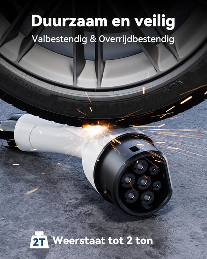 Type 2 Laadkabel (22 kW, 8 m, 32A, 3-fase, Mode 3) – Type 2 naar Type 2 EV-laadkabel, voor wallboxen en laadstations, compatibel met alle elektrische voertuigen en plug-in hybrides