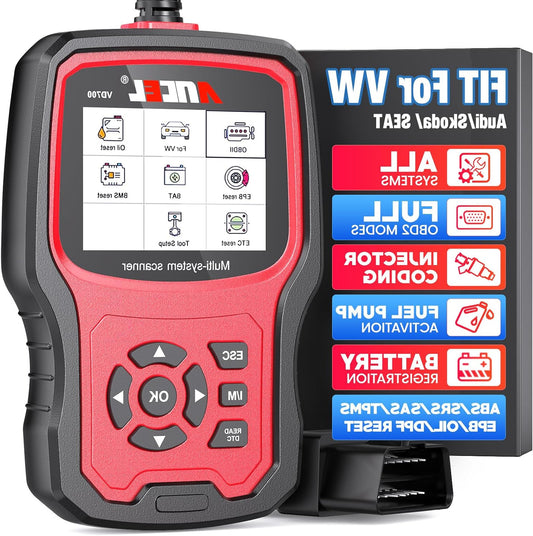 OBD2 Diagnoseapparaat – Autoscanner – Foutcode Lezer – Diagnoselezer – Systeemscanner – 8 Speciale Resetfuncties – Geschikt Voor VAG Auto's