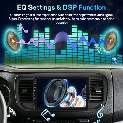 2GB+64GB Android Car Radio for Citroen Jumpy 3/Peugeot Expert/Toyota Proace 2016-2021 with DSP, 9 Inch Touch Screen Radio with Wireless CarPlay&Android Car, WiFi, GPS, EQ, FM RDS+Rear View Camera