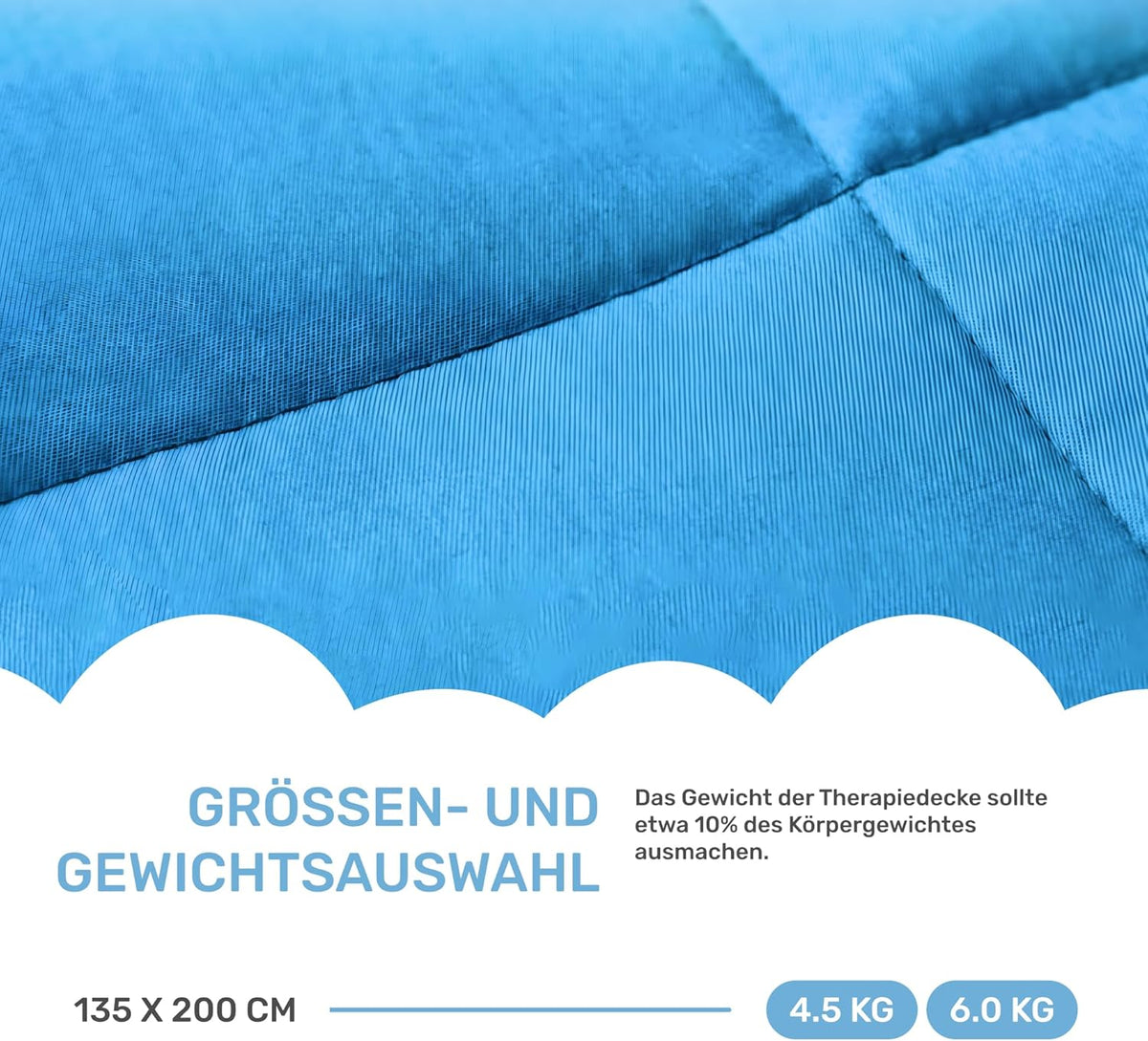 Dailydream therapiedeken | 155x200 | 11 kg | Blauw | 100% katoen | gevuld met glasparels | zware deken om onder te slapen | Weighted Blanket | therapiedeken
