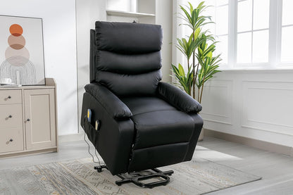 ASTAN HOGAR Ceci AH-AR10530NG Relaxstoel met zelfhulpfunctie, elektrisch liggen, massage en thermotherapie, zwart