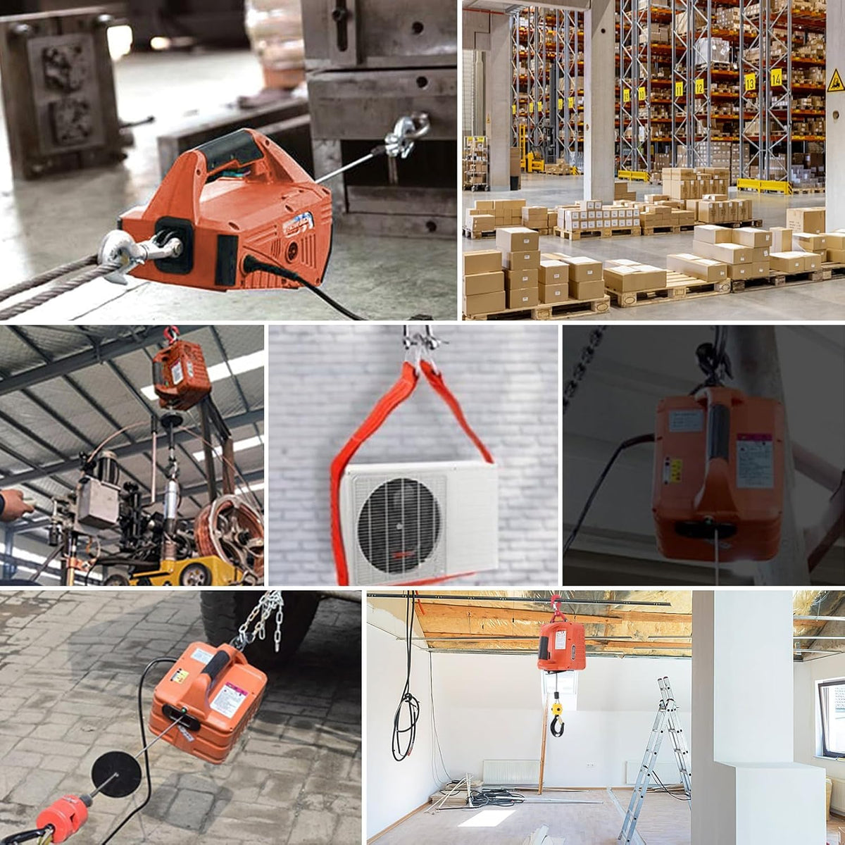 Elektrische Kabellier, 500 Kg Elektronische Kabeltakel met Draadloze Afstandsbediening, Overbelastingsbeveiliging, 7,6 M, Maximale Hefhoogte 1500 W (EU-stekker 220V)