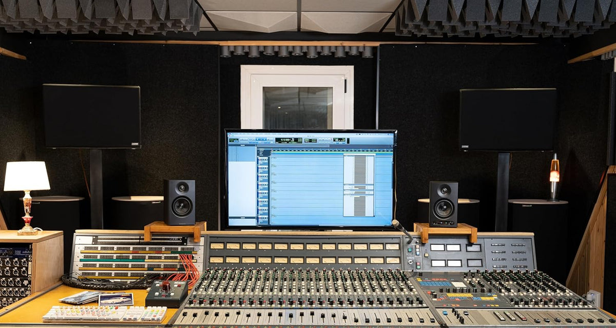 VULKKANO PRO4 Studio monitoren met 4 inch Woofer, Bluetooth, symmetrische TRS-ingang, RCA, hoofdtelefoonuitgang, AUX, optisch, EQ-instellingen, luidspreker voor monitor