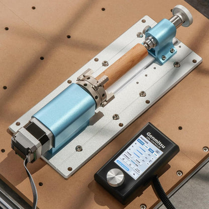 Genmitsu 4e as roterende moduleset voor 4040-PRO & 3030-PROVer MAX CNC freesmachine met planetaire tandwiel stappenmotor, 10:1 snelheidsreductor, Werkbereik: Lengte 10-200mm, Diameter 2-50mm