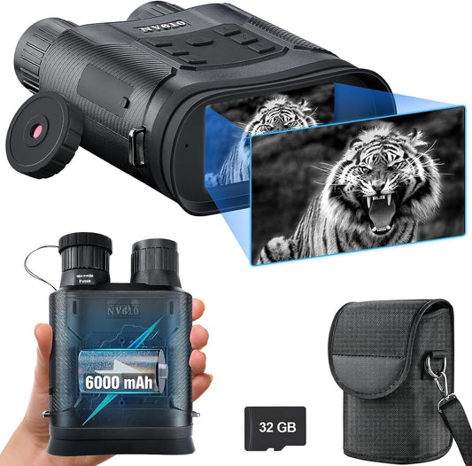 Digitale verrekijker met nachtzicht, 3 inch tft lcd-nachtzichtapparaat, jachthulpapparaat, 4K HD, 1080p vizier, 6000 mAh ricarabicabile, 5 x digitale zoom om op te sporen, voor