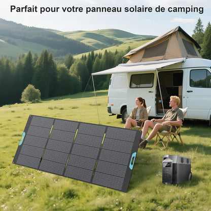 Opvouwbaar zonnepaneel 400 W, monokristallijn met 23,5% rendement, IP67 waterdicht - incl. standaard en Anderson adapter, compatibel met powerstation, generator, camper, camping