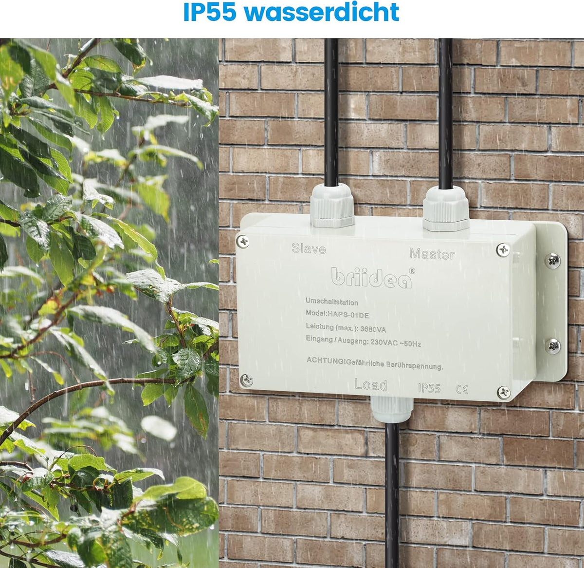 Briidea 16A 230 V RV Netwerk Prioriteit Schakelaar Station 16A Schakelaar Station Camping Inverter 16A