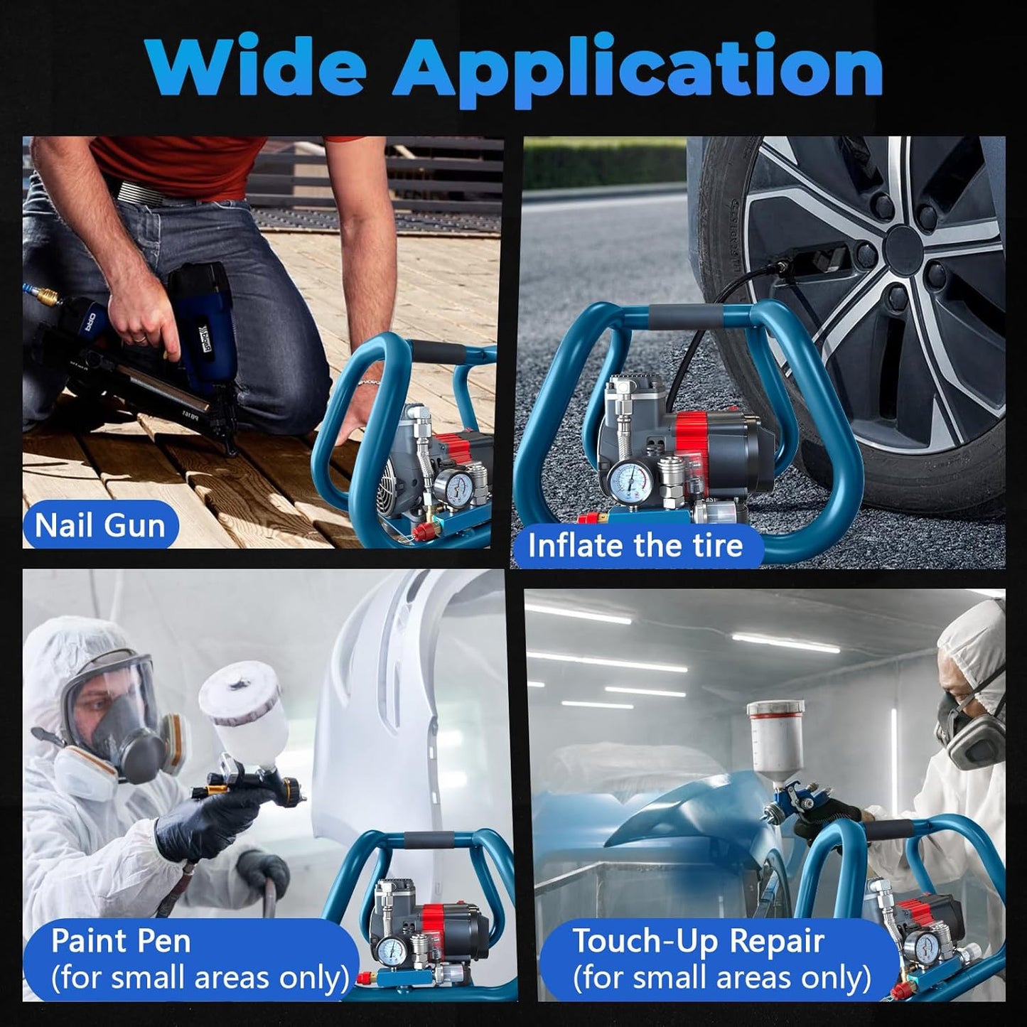 Accucompressor – Persluchtcompressor – Luchtcompressor – Kleine Compressor – Draagbare Compressor – 8 Bar Werkdruk – 3 Liter Capaciteit