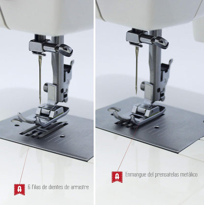 Naaimachine – Elektrische Naaimachine – Huishoud Naaimachine – Stikmachine – Draagbare Naaimachine – Koraalroze – Compact Formaat 30 X 19 X 37 Cm – Dubbele Naaivoet Voor Dikkere Stoffen
