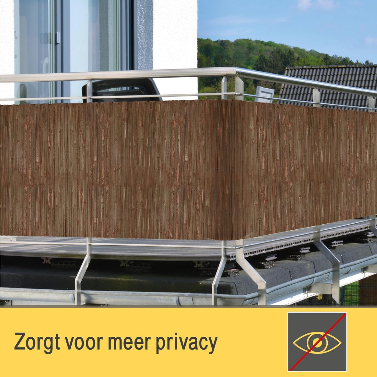 Bamboe Privacyscherm Donkerbruin 200 x 600 cm – Bamboemat – Tuinscherm – Balkonscherm – Inkijkbescherming – 100% Natuurlijk Bamboe – Weerbestendig ĸ
