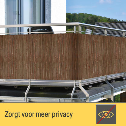 Bamboe Privacyscherm Donkerbruin 200 x 600 cm – Bamboemat – Tuinscherm – Balkonscherm – Inkijkbescherming – 100% Natuurlijk Bamboe – Weerbestendig ĸ