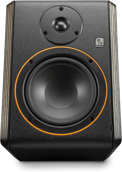 Palmer STUDIMON5 actieve 5 inch Needveld Studiomonitoren (2x) en Gravity SP3102TM Monitorstandaard met tafelklem (2x) - Bundle, Zwart