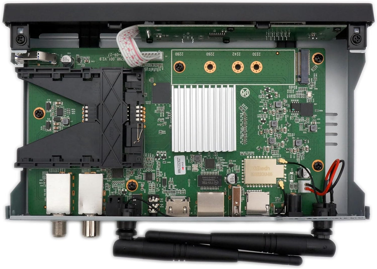 OCTAGON Combi-ontvanger SF8008 4K UHD HDR 1x DVB-S2X en 1x DVB-C/DVB-T2 - satelliet, aardse kabel/signaal, E2 Linux Smart TV, mediaserver, opnamefunctie, EasyMouse HDMI, Dual