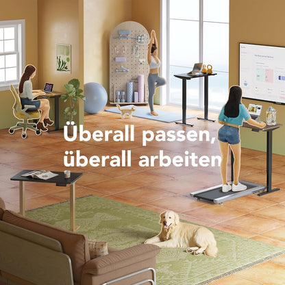 HUANUO In hoogte verstelbaar bureau 120 x 60 cm, 4 geheugenhoogte-instellingen, elektrisch bureau voor thuiskantoor en computerwerkplek