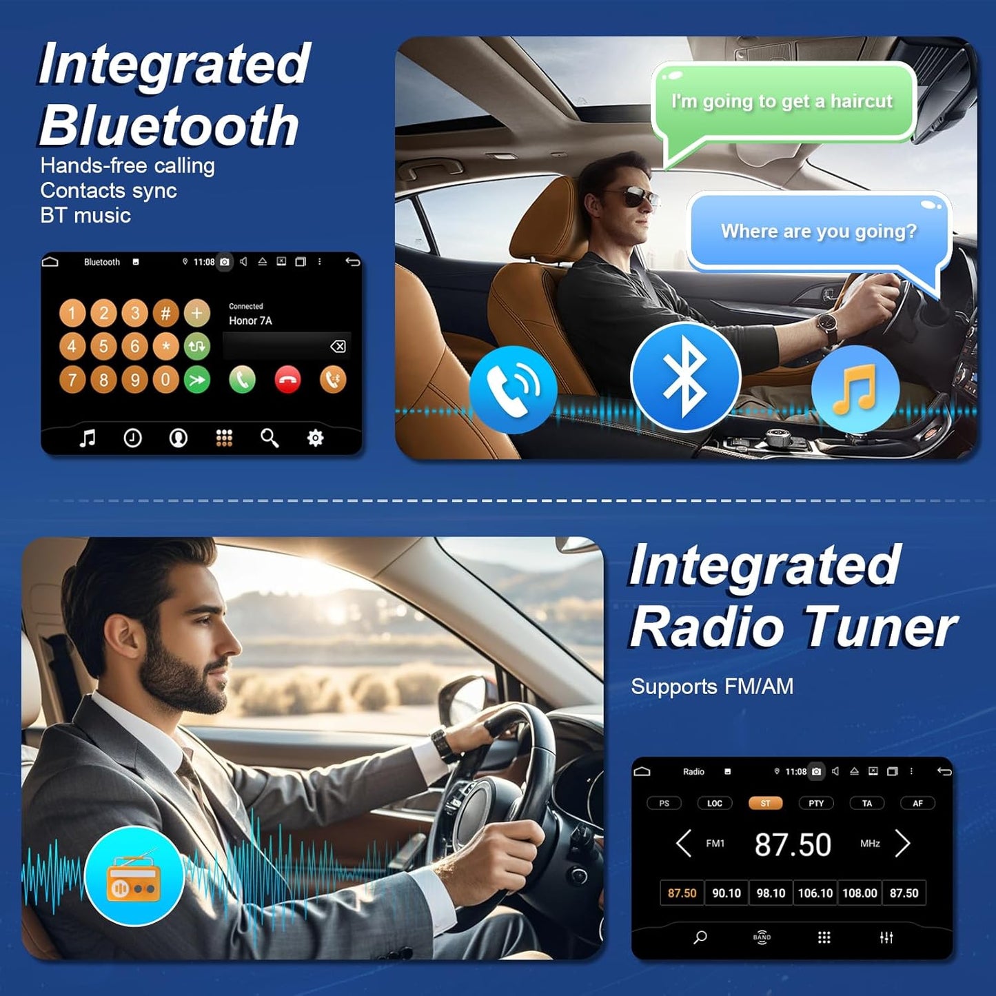 DVD Autoradio – Multimedia Speler – GPS Radio – DAB+ Ontvanger – 2 DIN Headunit – 7 Inch Touchscreen – Draadloze CarPlay & Android Auto – Wifi Radio Met RDS