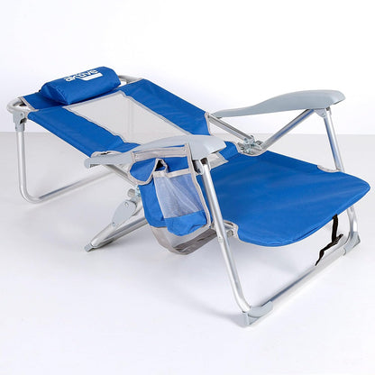 AKTIVE Verpakking met 2 klapstoelen, 5 posities, blauw, 49 x 56 x 78 cm, inclusief gewatteerde kussens, zijzak, handgrepen, max. 110 kg, kantelbeveiliging, meerdere posities, verstelbare rugleuning