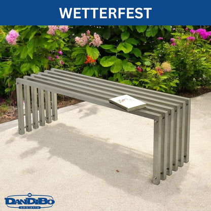 DanDiBo Garden Bench Weatherproof Metal Stainless Steel Solid 115 cm Bench Outdoor Garden 96607 Park Bench - QUORE