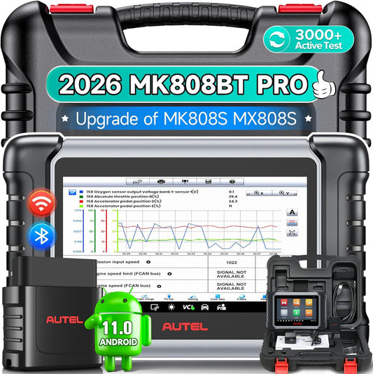 Autel MaxiCOM MK808BT PRO Android 11 OS (Opgewaardeerd van MaxiCheck MX808S MK808S MK808), 2026 Bidirectionele Besturing Automotive Diagnostische Scantool, Alle Systeem, 28 Services, Steun BT506 MV108