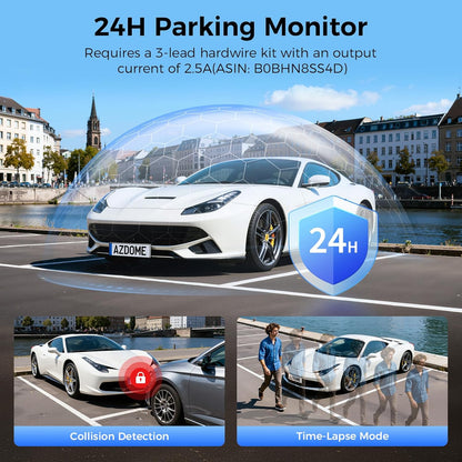 Dashcam Auto Voor en Achter – Dashboardcamera – Autocamera – Dubbele Dashcam – Auto Camera – 4K Voorcamera + 2,5K Achtercamera – 5,8GHz WiFi en GPS