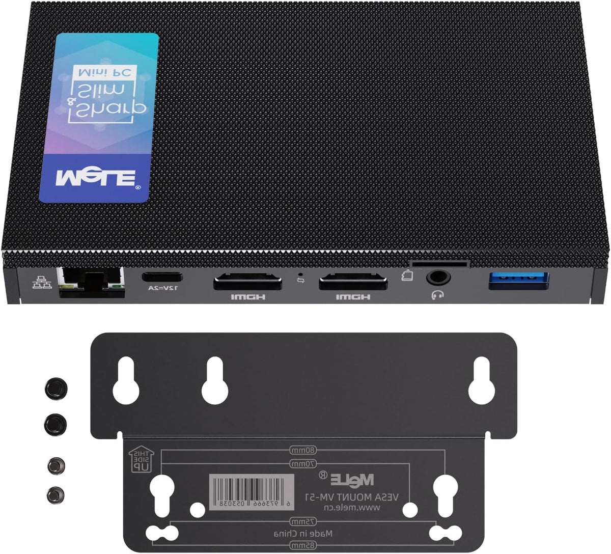 Mini PC – Mini Computer – Compacte PC – Kleine Desktop – Stille PC – 8GB/256GB – Ventilatorloos & Compact formaat