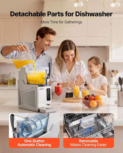 Slushmachine – Slushmaker – IJsdrankmachine – Milkshakemachine – Granitamachine – 3 Liter Enkele Tank – 350 W Met Zelfreinigende Functie