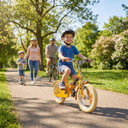 PROMETHEUS BICYCLES Petiday Retro kinderfiets vanaf 3 jaar, 12 inch, voor meisjes en jongens, geel