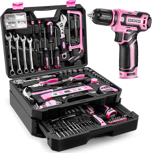 Gereedschapsset – Boorset – Klusset – Accu Gereedschap – Doe-Het-Zelf Set – 238-Delig Compleet – 12V Accuschroefboormachine – Draagbare Koffer Met Lade