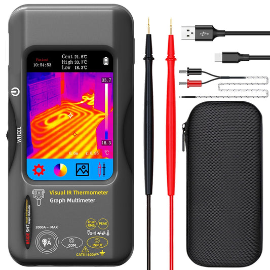 BSIDE SH7 Thermische multimeter 320 × 320 resolutie, 3,98 inch TFT touchscreen, 25 Hz, camera (-20-550 ℃), 15 TRMS beeldvormende pallets