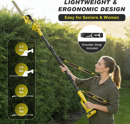 2-in-1 accu heggenmachine accu grasschaar en struikschaar