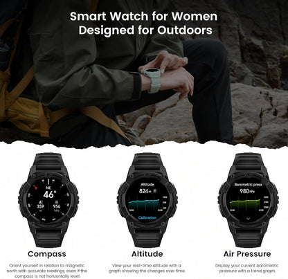 KOSPET Tank S2 Smartwatch voor dames en heren, met GPS en telefoonfunctie, 5 ATM waterdicht, fitnesstracker met AMOLED-display, bewaking van hartslag, SpO2, slaap, cyclusbewaking, 170+ sportmodi
