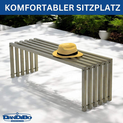 DanDiBo Garden Bench Weatherproof Metal Stainless Steel Solid 115 cm Bench Outdoor Garden 96607 Park Bench - QUORE