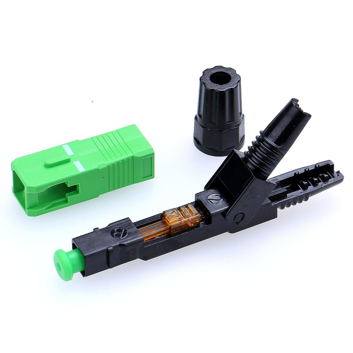 150 stks Ftth Embedded Quick Assembly Connector SC-APC Overdekte Draad Glasvezel connector,APC Speciale Broadcasting CATV