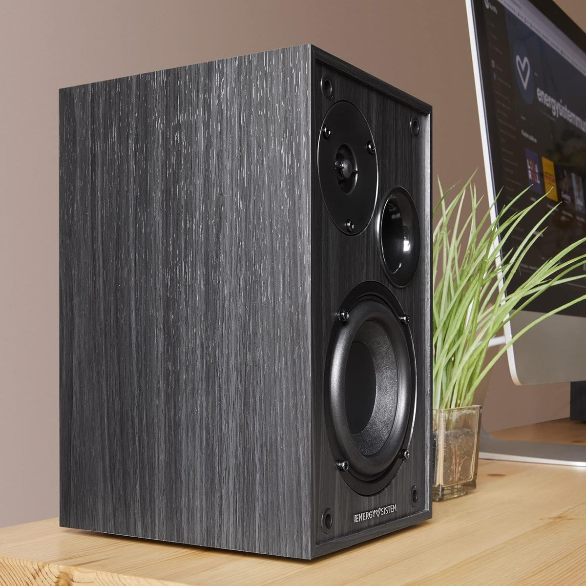 Energy Sistem Studio Monitor 2 Bluetooth (actieve luidspreker 2.0, Bluetooth 5.0, 2 RCA-ingangen, 50 W, MDF-behuizing)