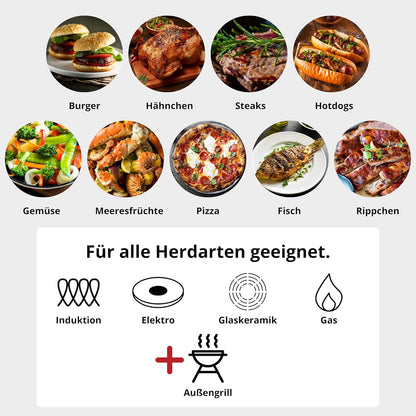 Favoriete pan - teppanyaki met zijgrepen 41 x 24 cm voor alle warmtebronnen en oven