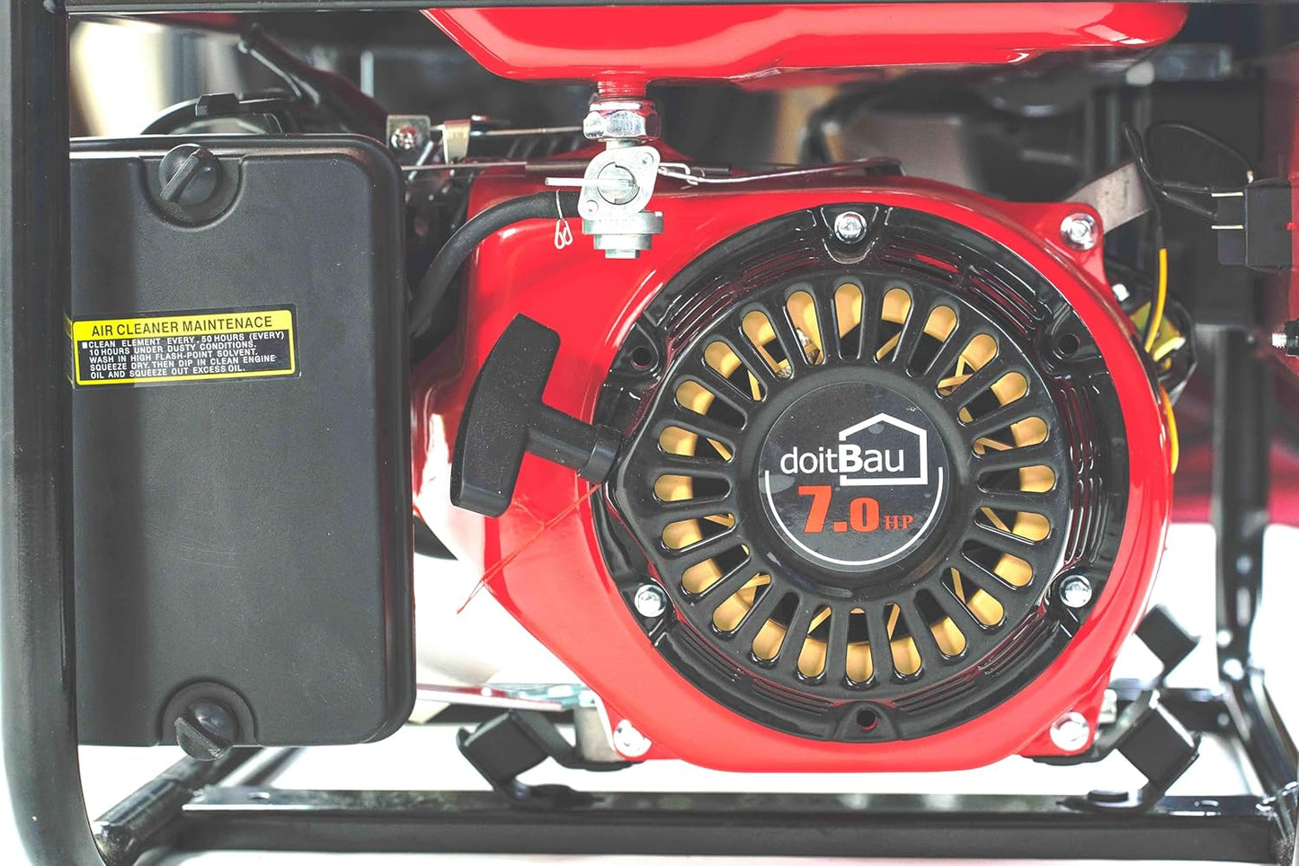 Petrol generator, power generator 3000 W BS3500 & YFG3500, emergency generator with AVR and overload protection, 4-stroke 6.5-7 hp, traction starter, 1 x 400 V/3 x 230 V/1 x 12 V sockets - QUORE