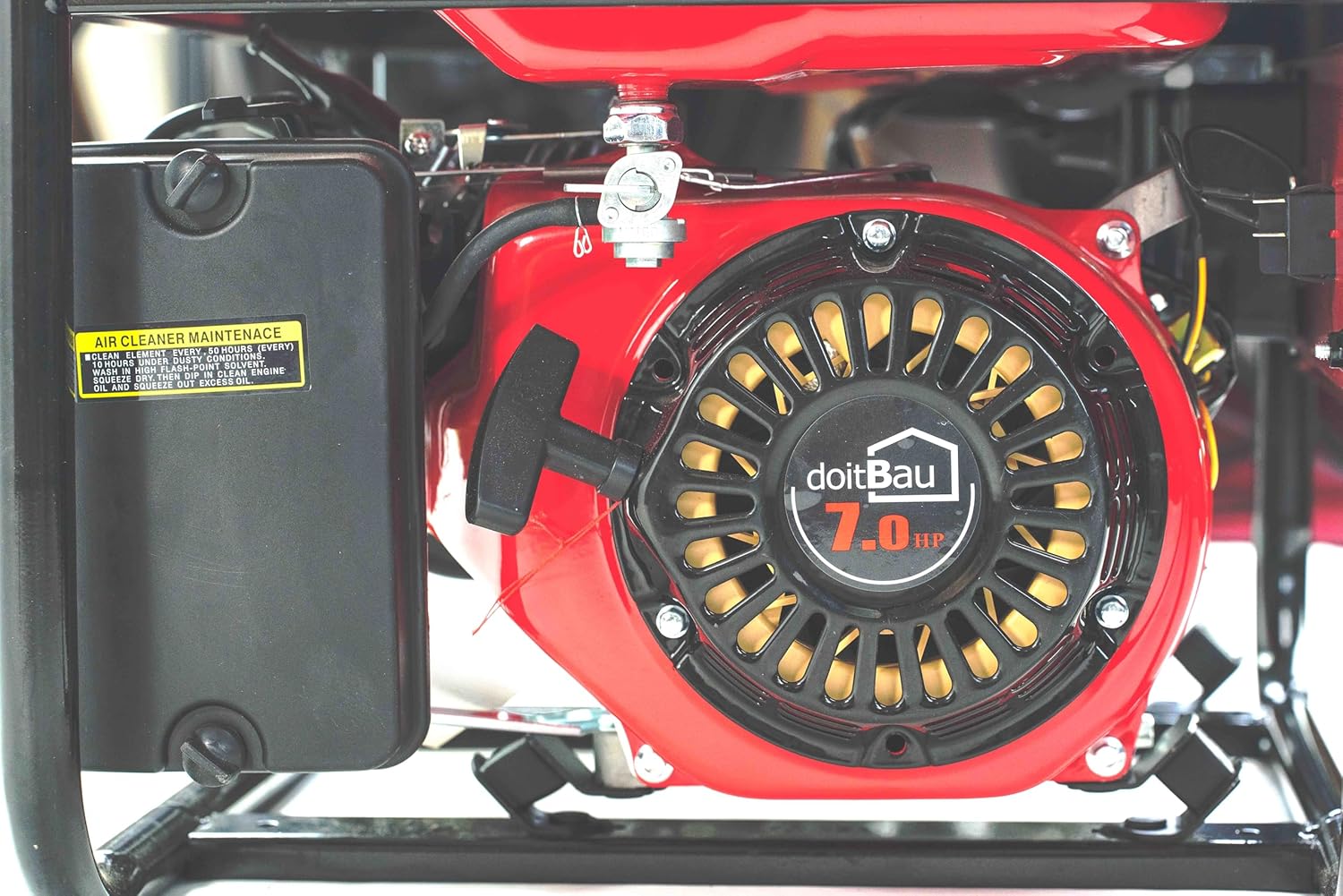 Petrol generator, power generator 3000 W BS3500 & YFG3500, emergency generator with AVR and overload protection, 4-stroke 6.5-7 hp, traction starter, 1 x 400 V/3 x 230 V/1 x 12 V sockets - QUORE