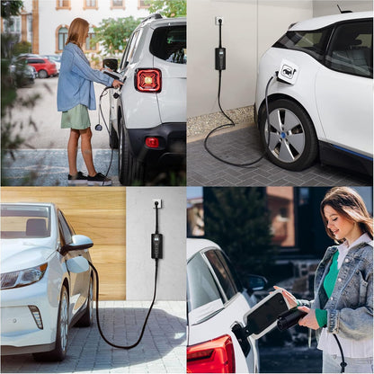 6M EV Oplader Type 1, 3.6kw Elektrische Voertuiglader, 8-16A Schakelbare Stroom, met Controleerbare Digitale Display, Elektrische Auto Oplaadkabel, met Zak (SAE J1772)