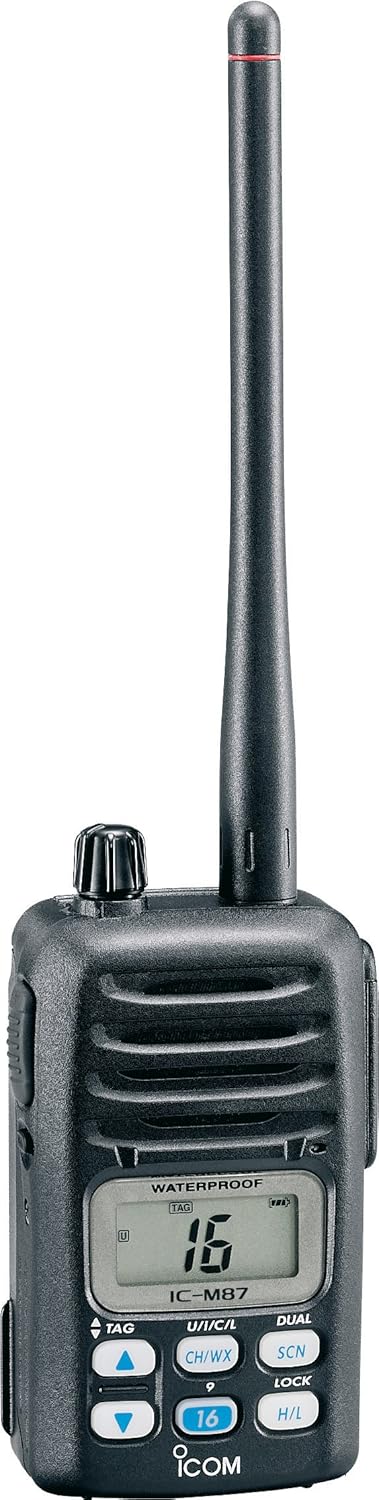 Icom M87 Marine/PMR Handheld VHF - Zwart