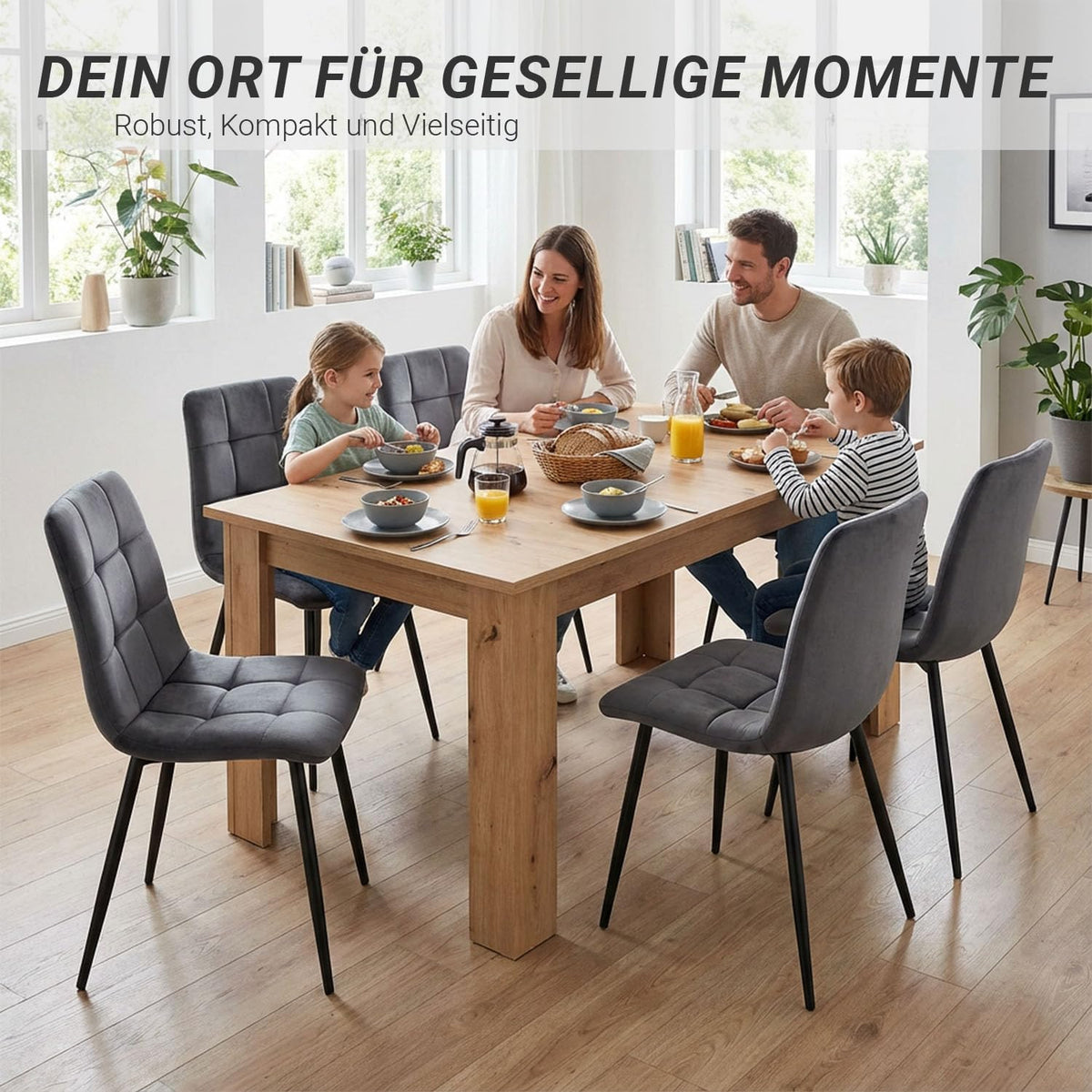 Uittrekbare Eettafel – Uitklapbare Tafel – Verlengbare Keukentafel – Multifunctionele Tafel – Eetkamertafel – Massief Hout – 120x80 cm Uitbreidbaar tot 160 cm – Geschikt voor 6 Personen