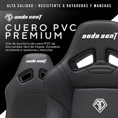 Anda Seat Dark Demon Dragon Gamingstoel voor volwassenen, ergonomische videogamestoelen, liggende bureaustoel, nek- en lendenrugsteun - grote zwarte premium PVC-lederen bureaustoel
