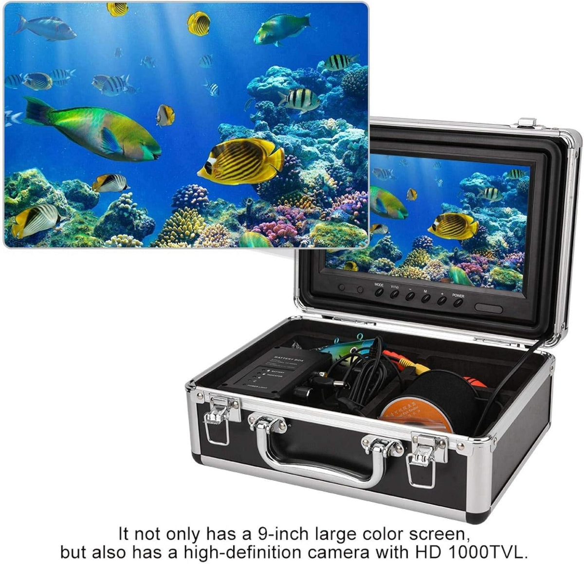 Fishfinder Videocamera Kit Waterdichte 30 m kabel 9 inch DVR met 30 meter kabel voor gebruik onder water(European regulations) underwater camera fishing unterwasserkamera zum angeln Cámaras espía
