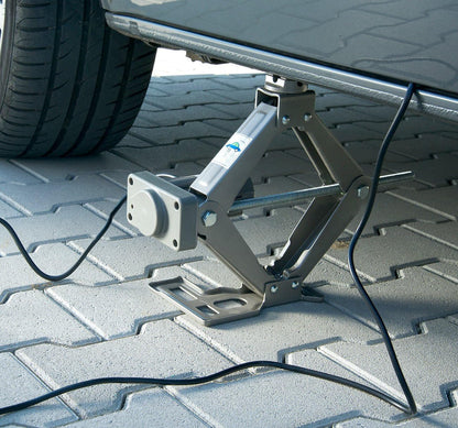 Elektrische krik – Autokrik – Schaarkrik – 12 V Krik – Wielkrik – 750 kg Hefvermogen – 11–34 cm Hefhoogte
