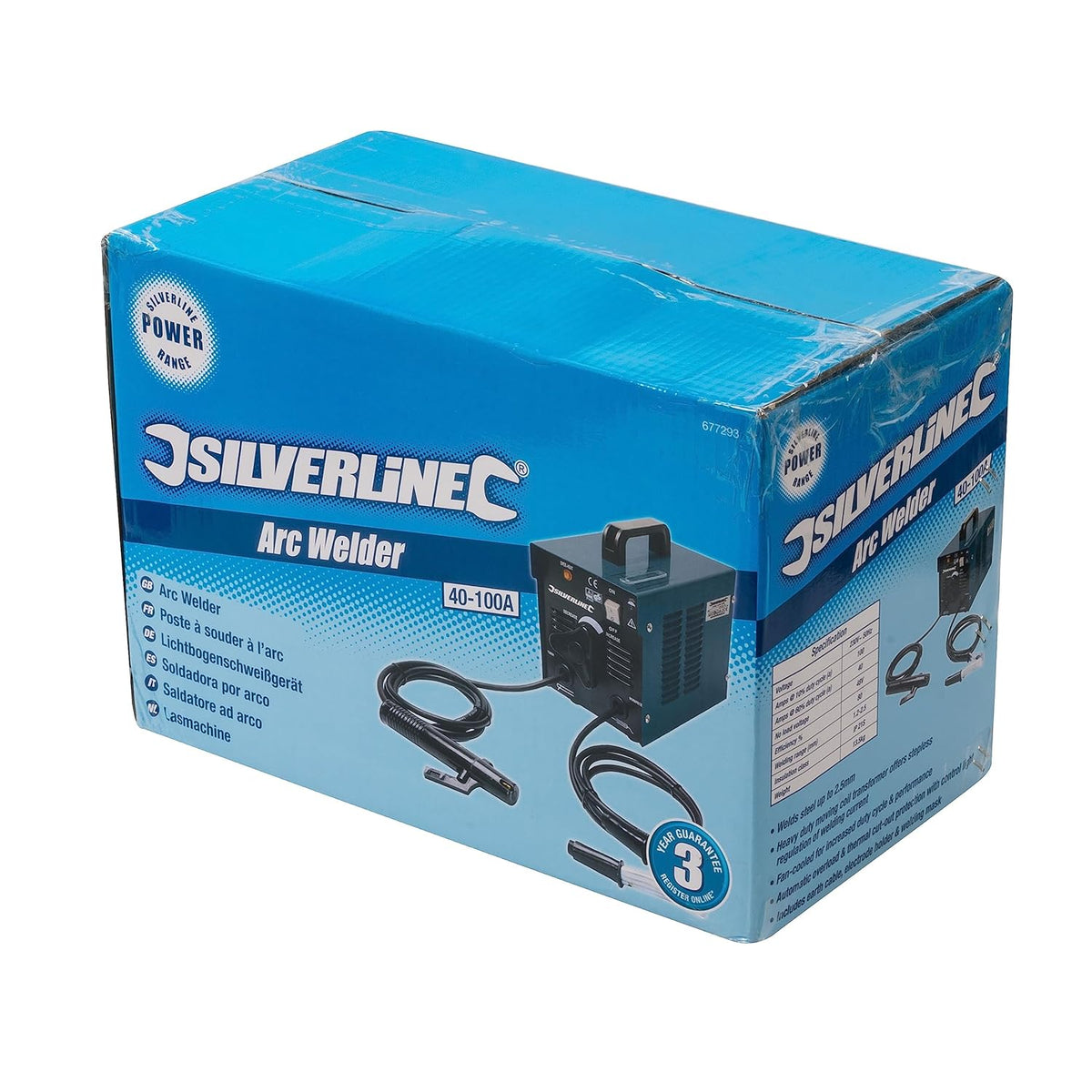 Silverline 677293 elektrodenlasapparaat, 100 A, 40-100 A