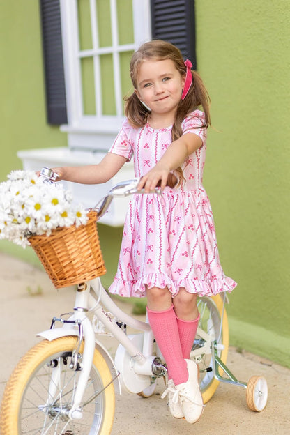 Glerc Meisjesfiets Met Mand voor Kinderen van 3-10 Jaar, 12 14 16 18 20 Inch Met Bel en Stabilisatoren, Diverse Kleuren