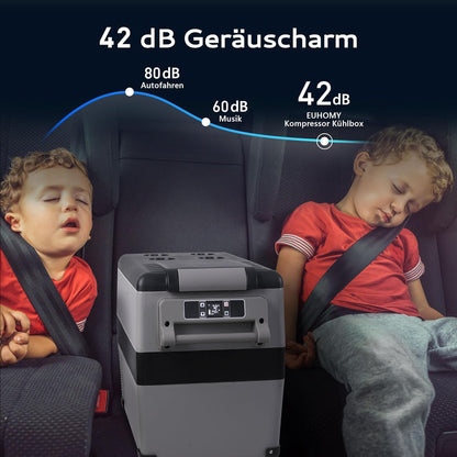 EUHOMY Compressor-koelbox, 12 V, 45 liter, autocompressor met app-gestuurd, 12 V/240 V koelkast -20 °C tot 20 °C, draagbare koelkast voor camping, reizen, vrachtwagens