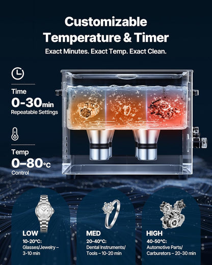 VEVOR 15 l ultrasone reiniger, professionele ultrasone reinigingsmachine met reinigingsmand en digitaal display, 240 W roestvrij staal, 40 kHz industriële reinigingsmachine voor onderdelen